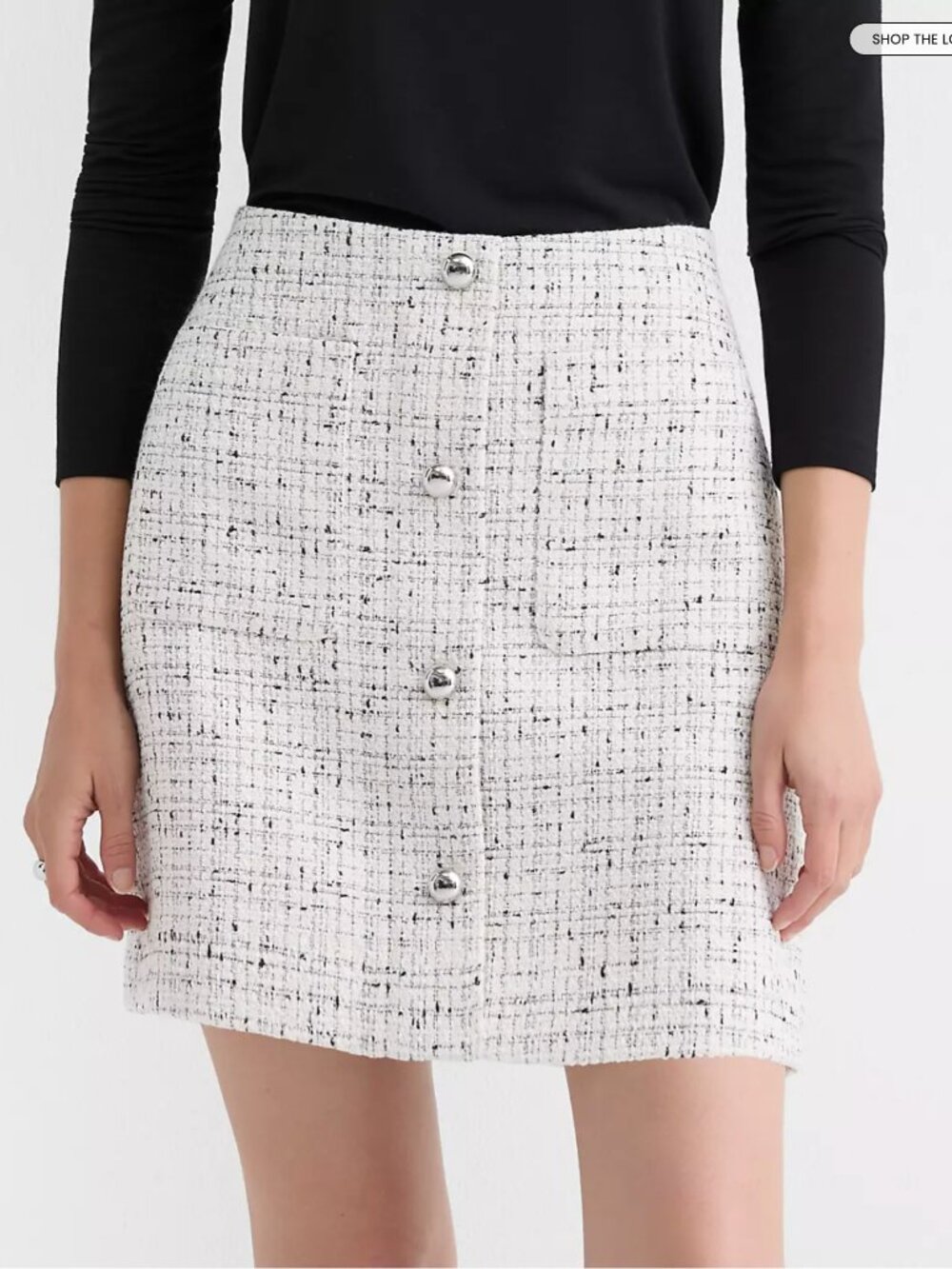 NWT -Tweed Mini Patch Pocket Skirt - 4(Tall)